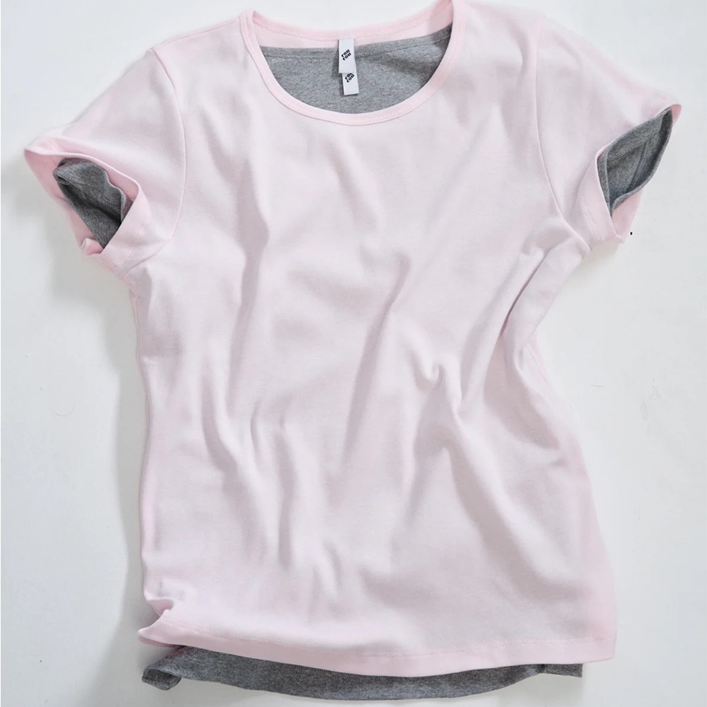 Cou Cou intimates cotton jersey baby tee in grey